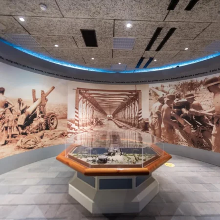 "Museo del Desembarco de Catania (Sicilia, Italia), espacio dedicado al desembarco aliado en Sicilia durante la Segunda Guerra Mundial."
